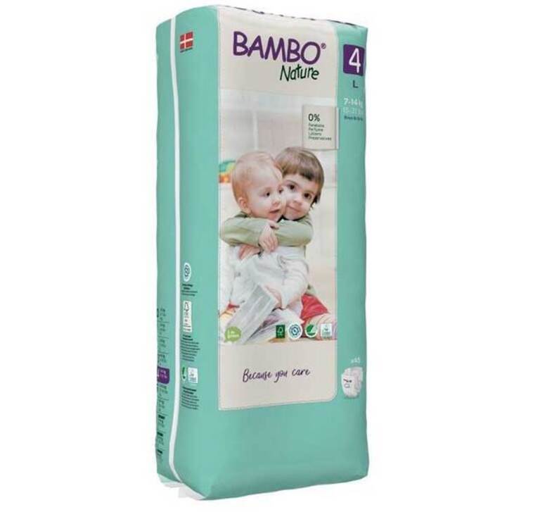 BAMBO NATURE Еко бебешки пелени  Maxi, размер L 4 7-18 кг