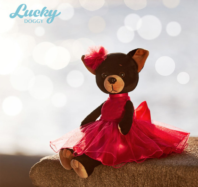 LUCKY DOGGY Плюшено куче Лъки Блеки Кармен  ORANGE TOYS