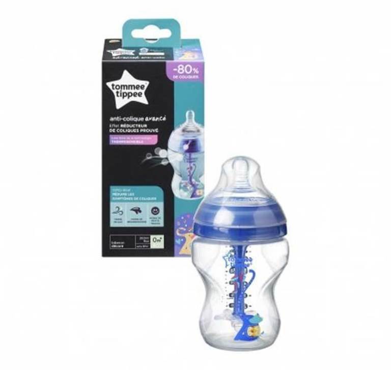 TOMMEE TIPPEE Шише за хранене ANTICOLIC+ 260ml с декорация