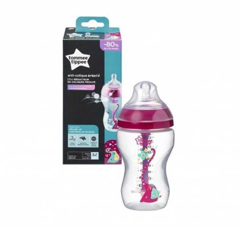 TOMMEE TIPPEE Шише за хранене ANTICOLIC+ 340ml с декорация