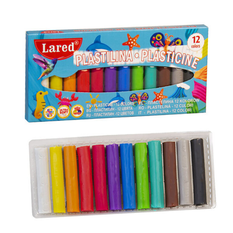 LARED Пластелин 12 цвята 200 гр